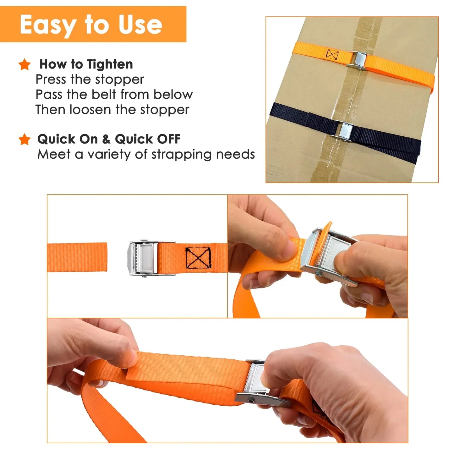 Kayak Tie-Down Tensioning Straps