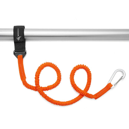 Elastic Kayak Paddle Leash with Safety Hook